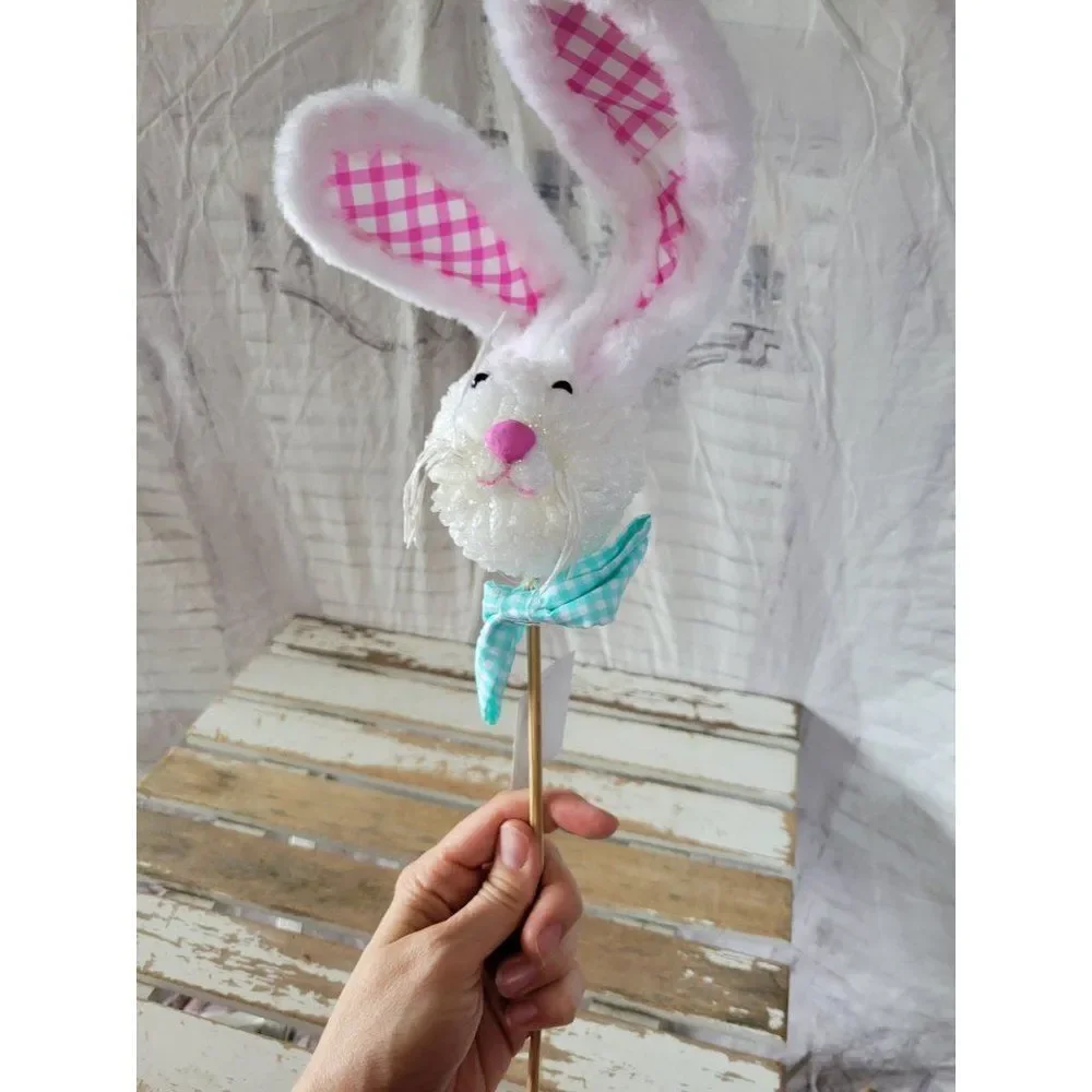 Easter rabbit head decor home stick shabby‎ chic new